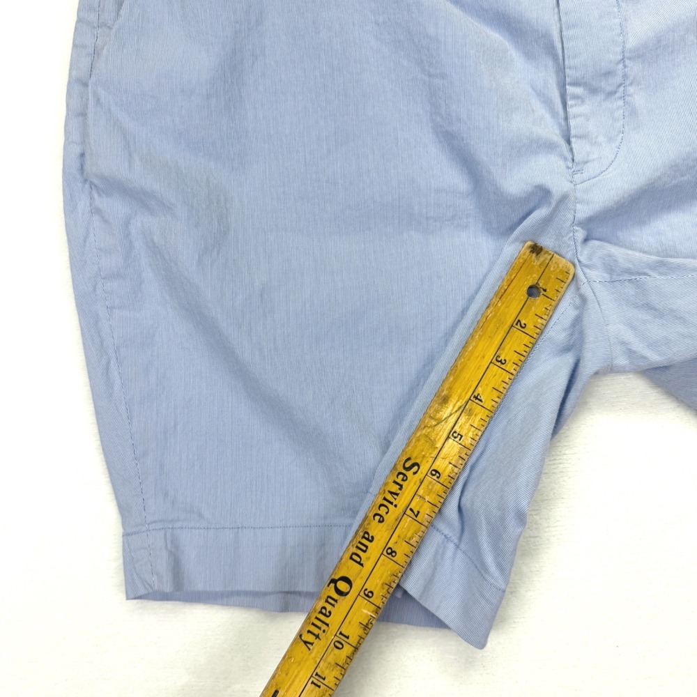 Polo Ralph Lauren Shorts Mens 42 Blue Stripe Stretch Straight Fit Seersucker - Picture 8 of 9
